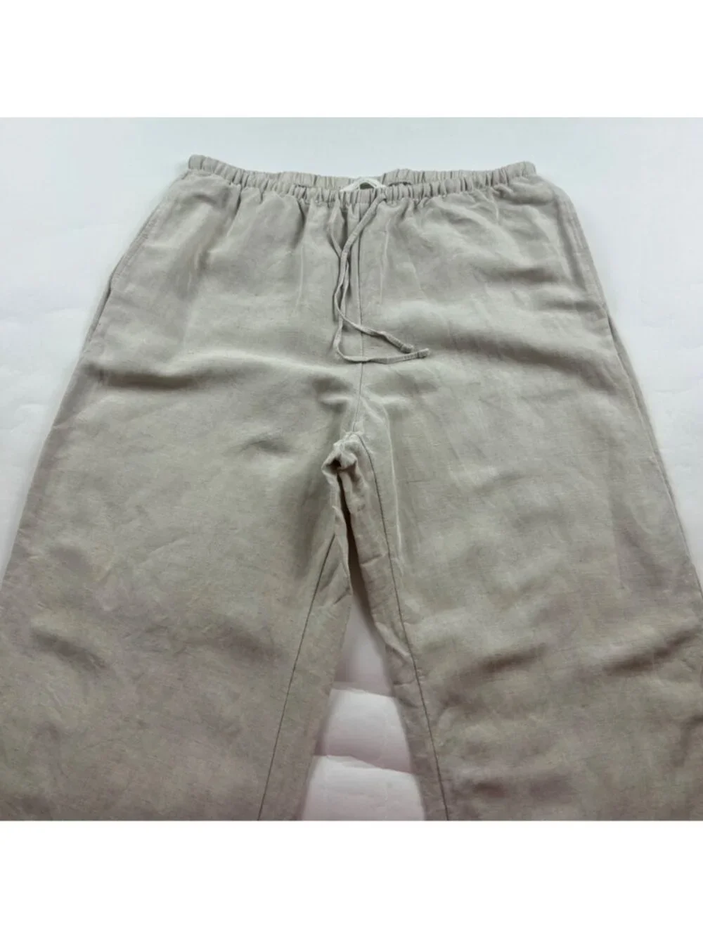 H&M Flax Linen Blend Wide Leg Lounge Pant M